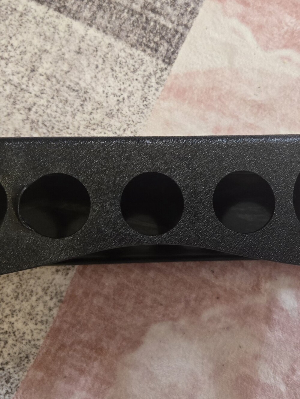 Black 5-Hole Plastic Hair Tool Organizer Stand